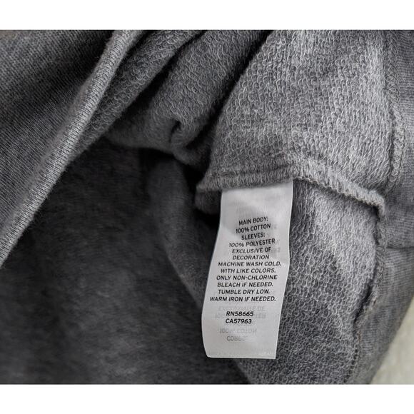 Girls Gray Peace Logo Sweatshirt Grey Ivory Colorblock by Harper Canyon - Picture 7 of 8